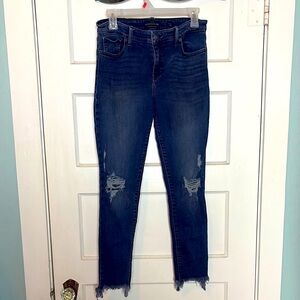 Lucky Brand Ava Leggings Women's Distressed Blue Jeans Size 6/28